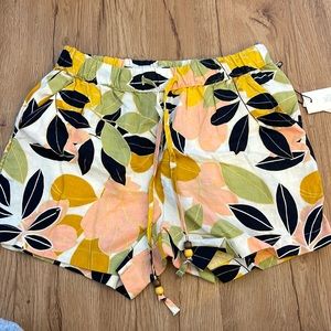 Rachel Zoe floral linen shorts
